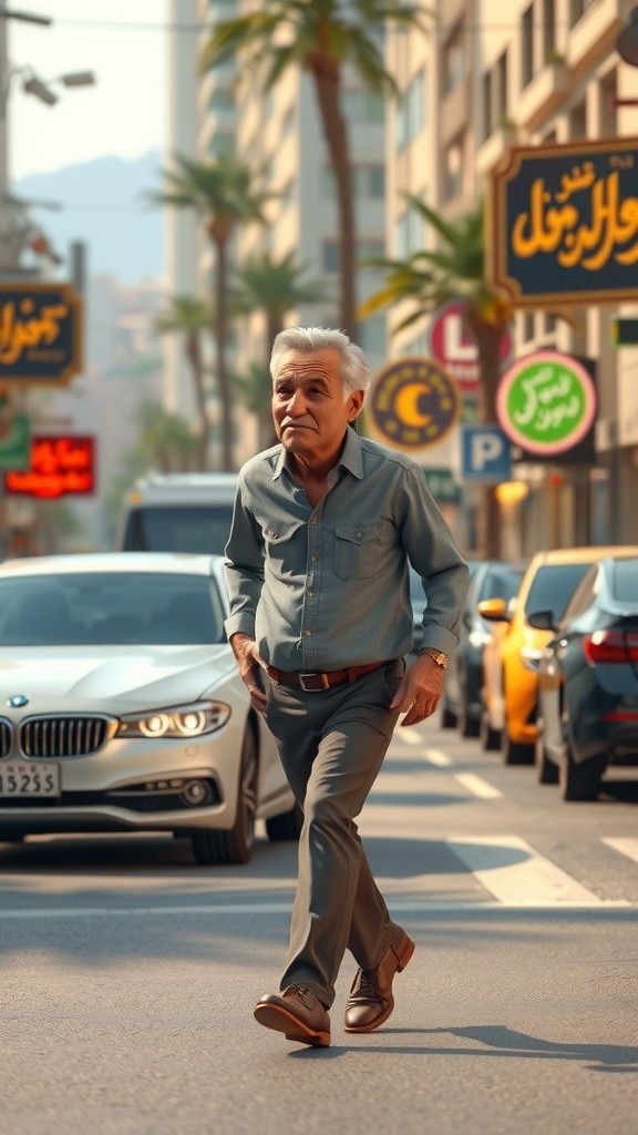 طفل يقدم المساعدة لرجل