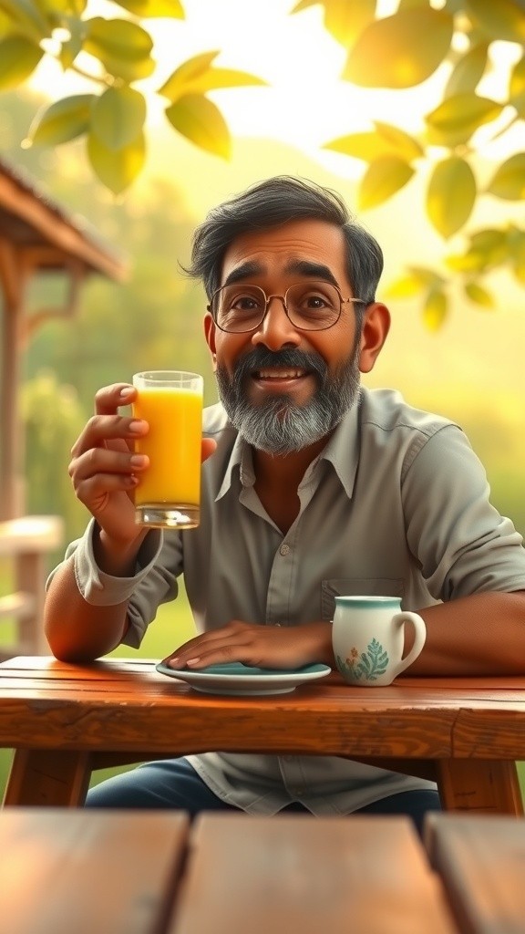 किसान, कबूतर और अमरूद का जूस