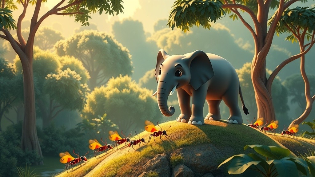 घमंडी हाथी और मेहनती चींटी की कहानी