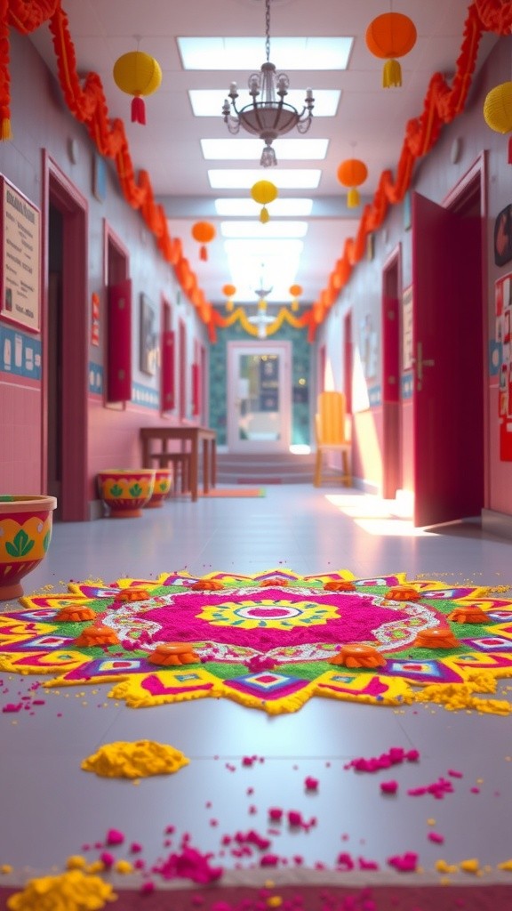 दीपावली रंगोली प्रतियोगिता में पहली स्थान का गर्व!