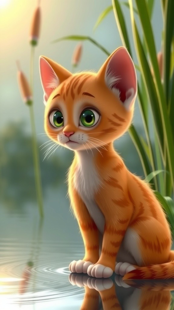 Brave Kitten's Water Adventure