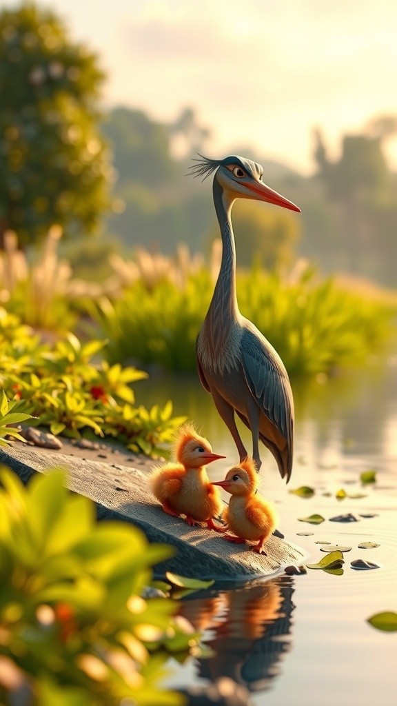 बगुला और बतख की साहसी कहानी