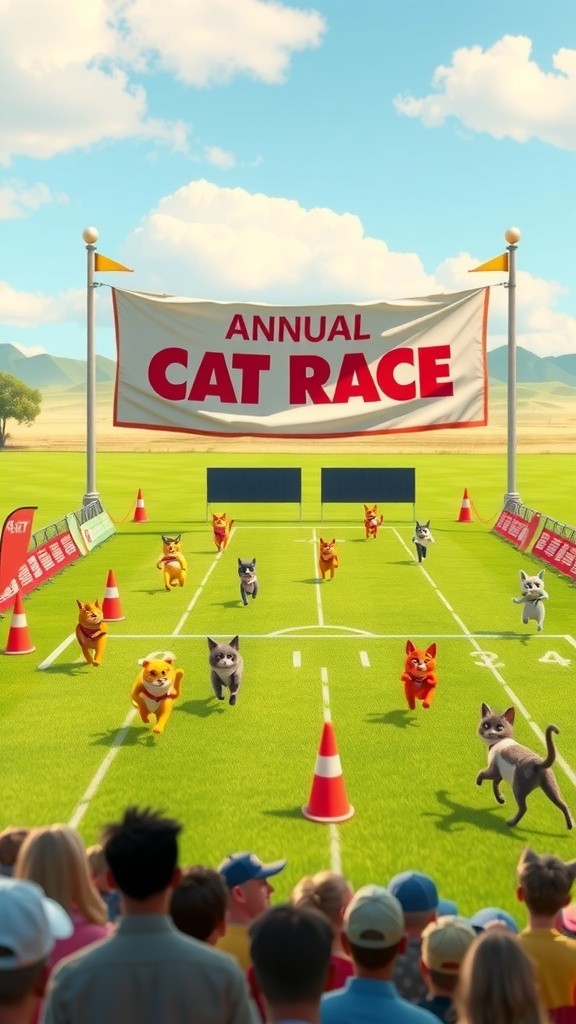 Lomba Lari Kucing Oren dan Teman-Temannya