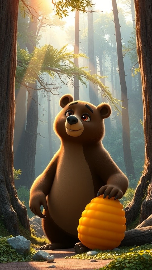 بھالو کا شہد کھانا اور دوستوں کی آمد