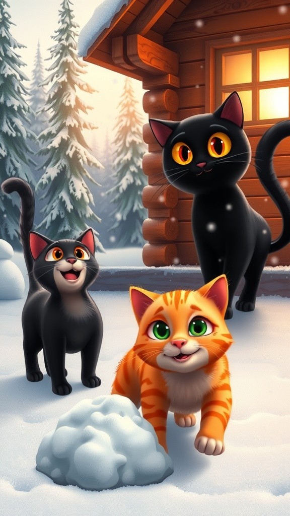 Whiskers and Snowball's Winter Adventures: The Great Sock Mystery