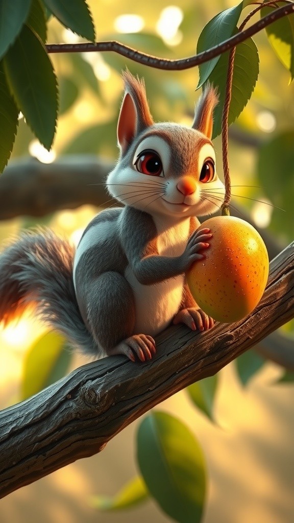 गिलहरी और आम का पेड़: स्नेह का फल