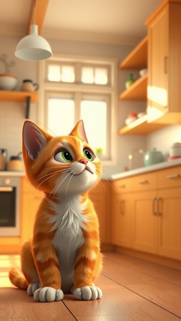 Cute Cat Making Pizza!