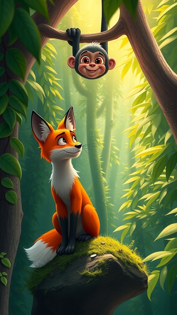 दिमाग से जीत: लोमड़ी और बंदर की कहानी