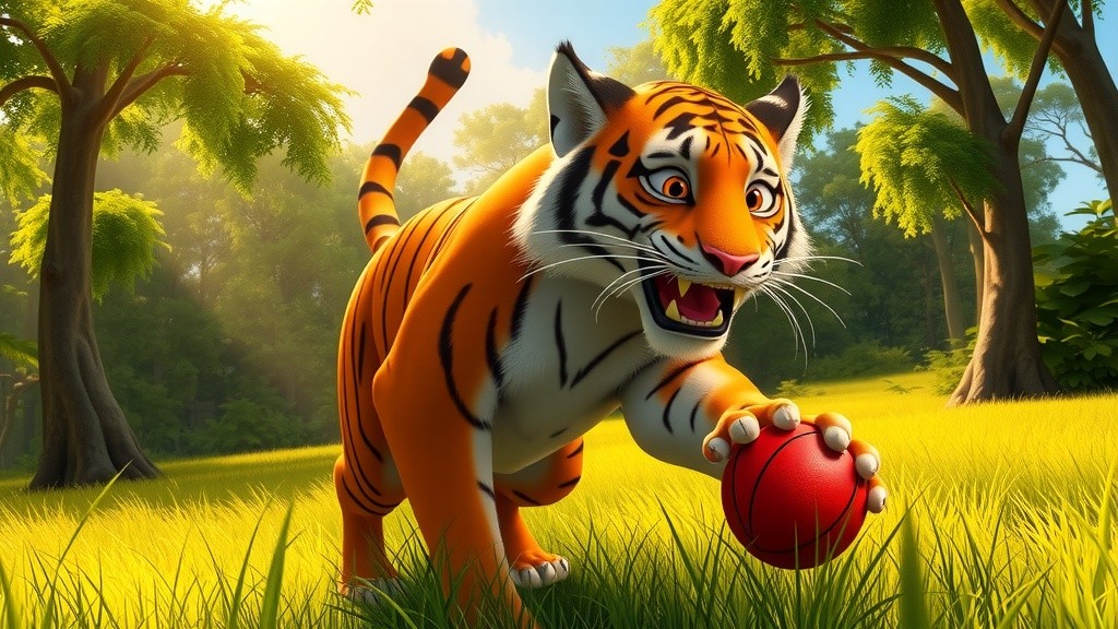 Dino the Tiger's Toy: A Tale of Sharing and Fun