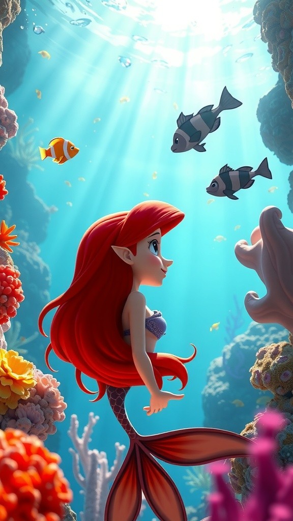 The Mermaid's Escape from the Shark