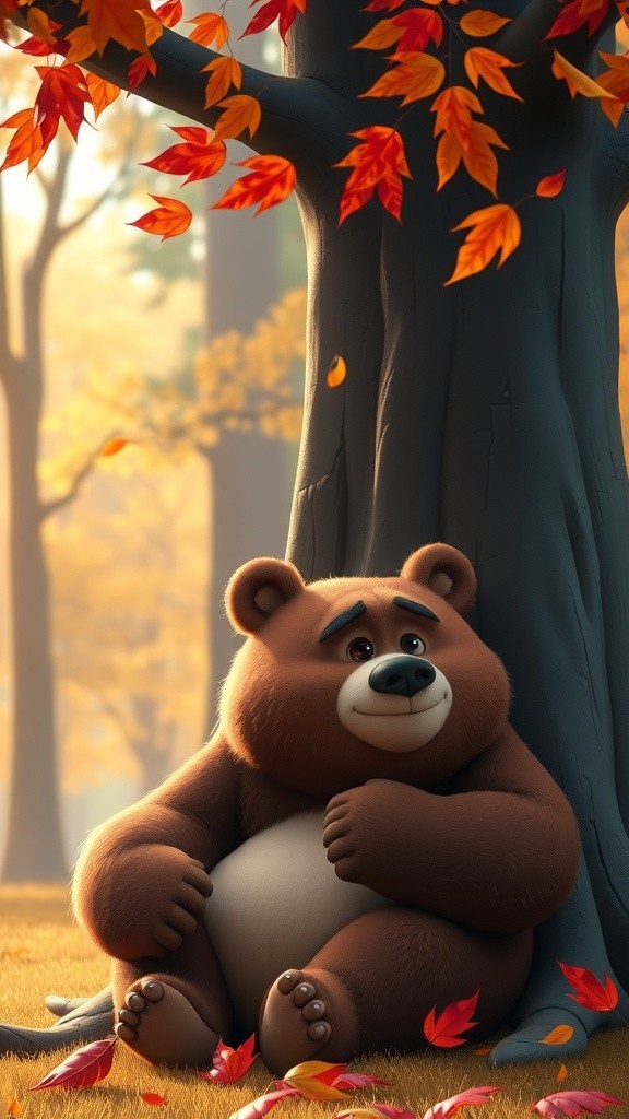 A Bear's Cozy Winter Nap