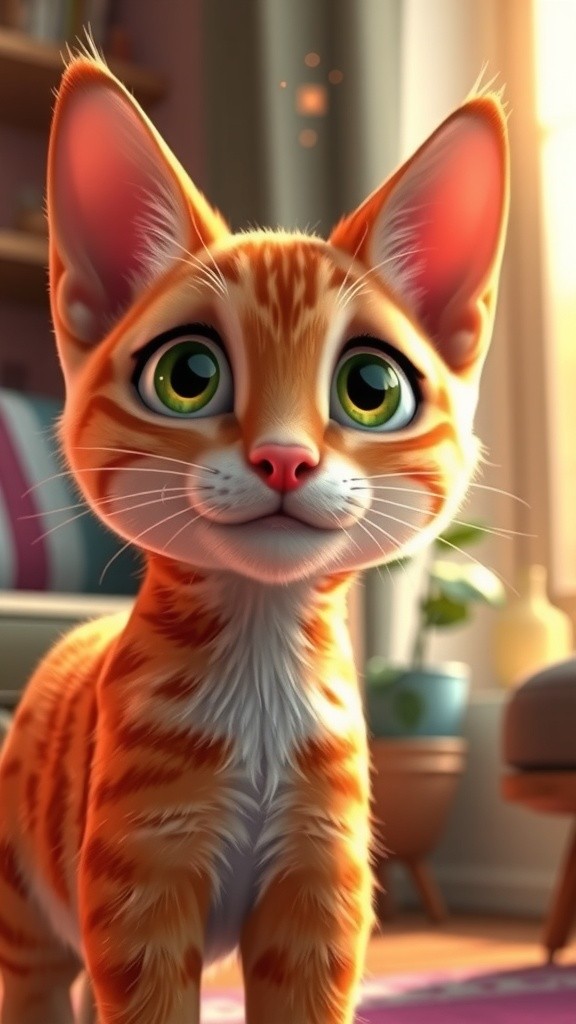 Cat Working Hard for Her Family