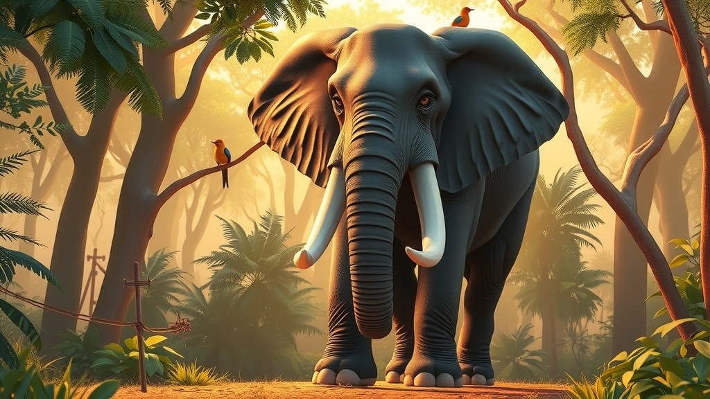 समझदारी की ताकत: हाथी और शेर की कहानी