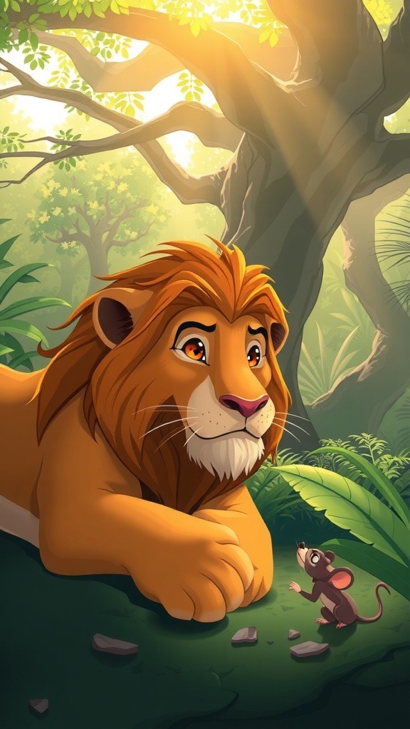 शेर और चूहा: कोई भी मदद कर सकता है