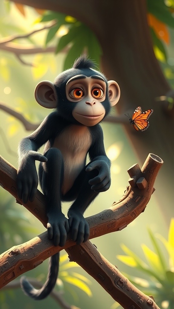 The Adventures of Milo: A Charming Monkey with Golden Eyes