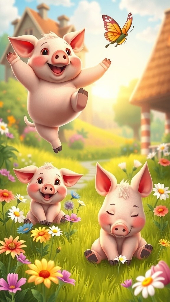 तीन छोटे सूअर और बड़ा भेड़िया