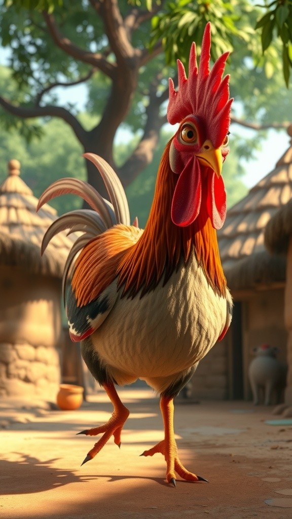 बूढ़े किसान और विशाल मुर्गी का मजेदार सफर