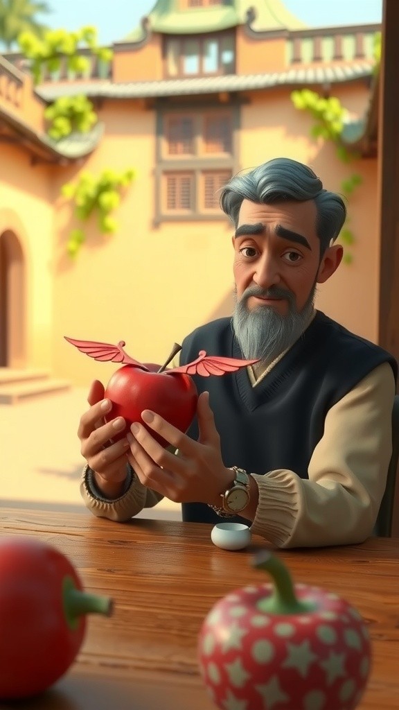 दादाजी और सेब की उड़ान: मेहनत की कहानी 🍎🪽