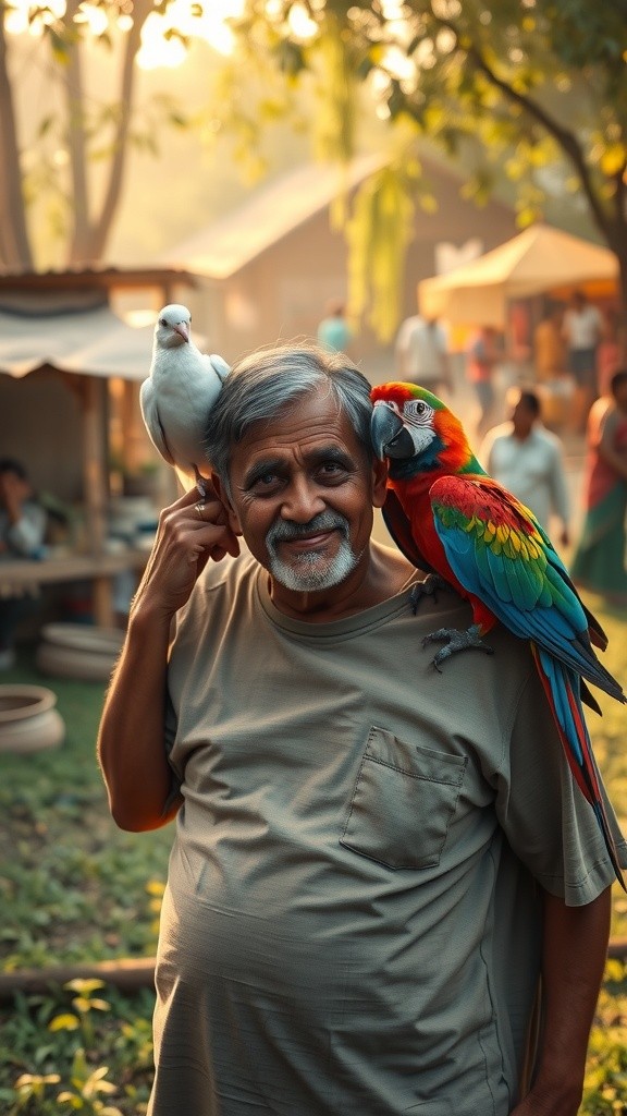 कबूतर की बहादुरी: तोते की शराबी हरकत