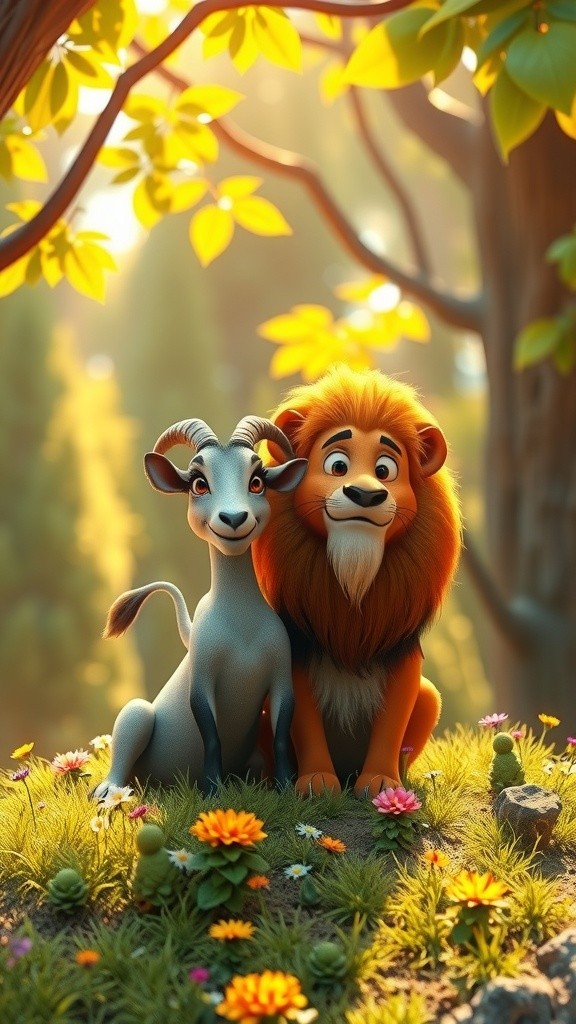 बक्री और शेर की 3D दोस्ती!