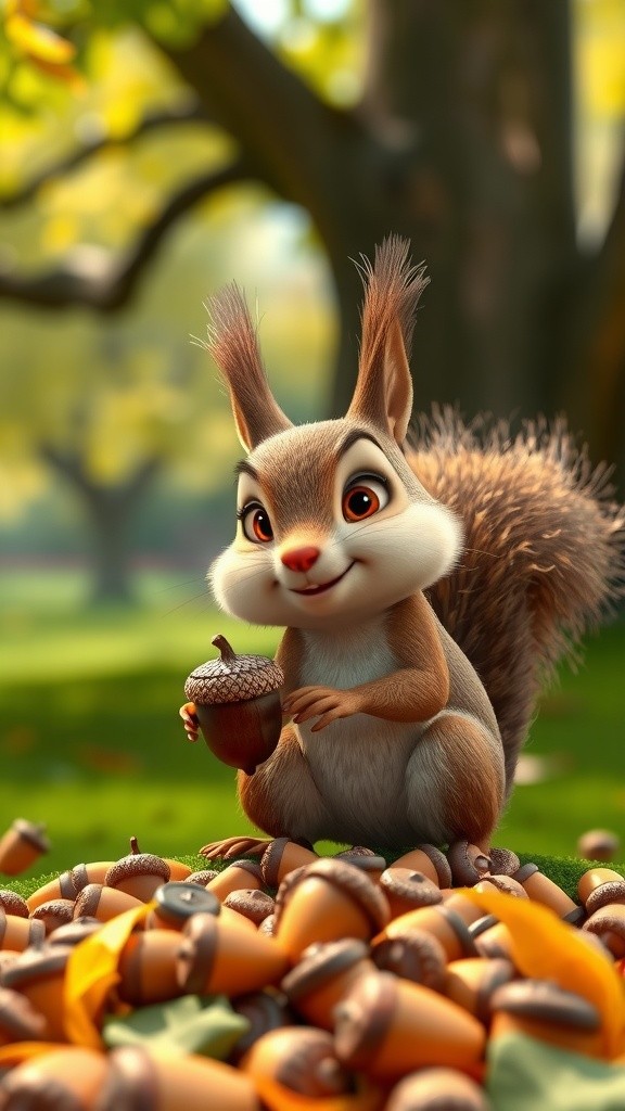 Squirrel's Acorn Adventure with Friend