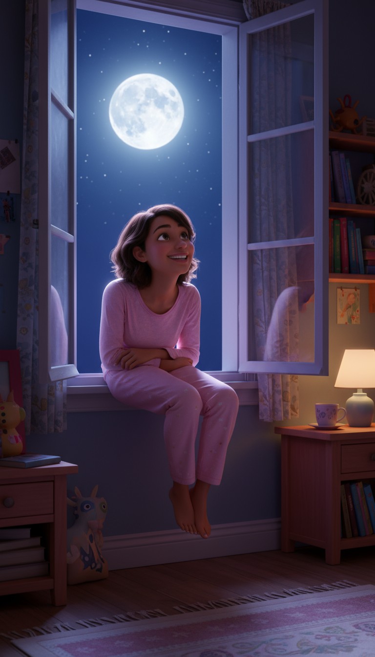 ليلى وقمر السعادة