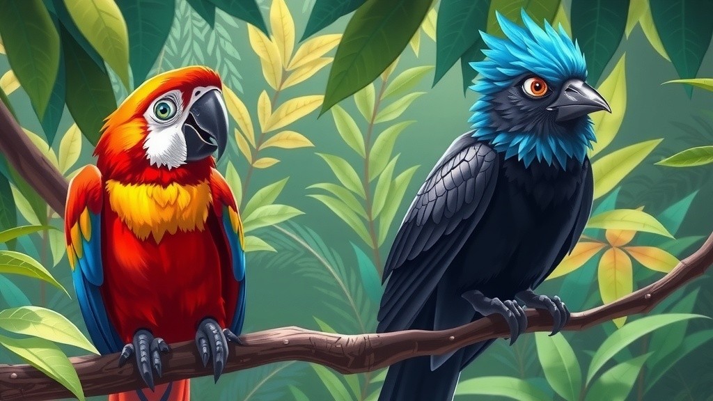 টিয়া ও কাকের বন্ধুত্বের গল্প