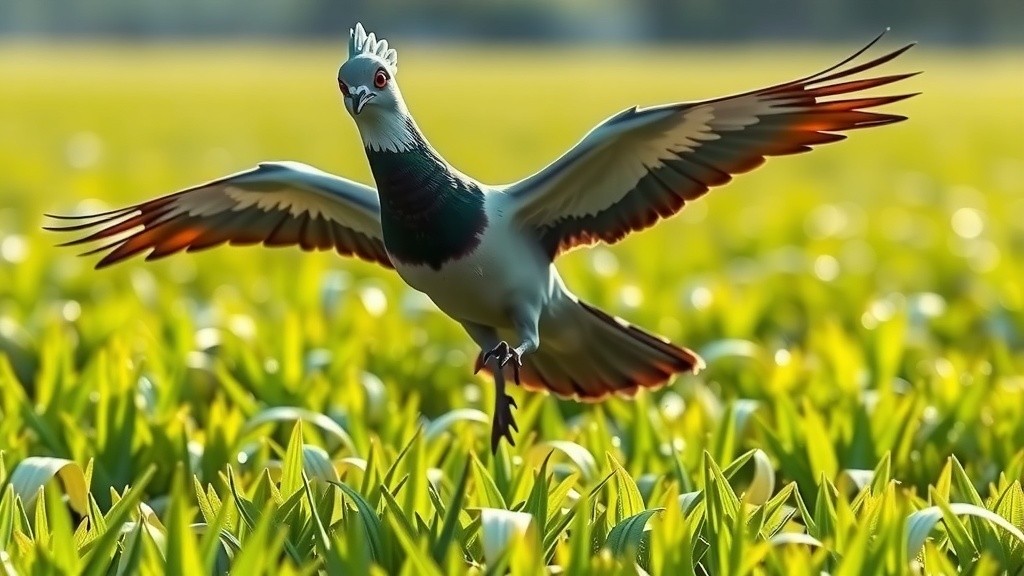 Harmony in Nature: A Pigeon and Its Farmer