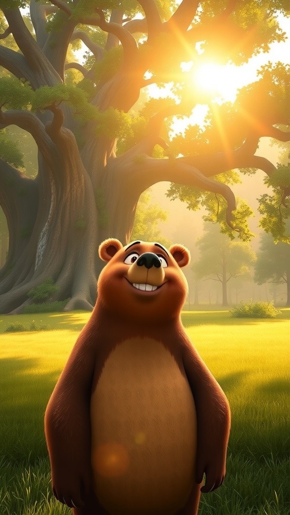 The Bear Stuck in a Tree