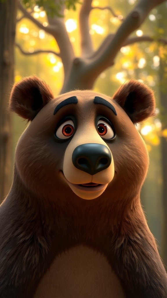 The Bear Stuck in the Tree