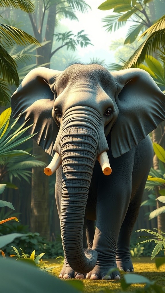 हाथी का मजेदार मोबाइल अनुभव