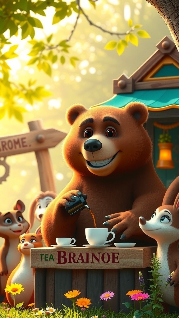 भालू की चाय दुकान और हास्य भरा किस्सा