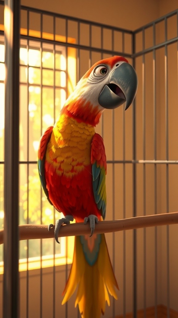 पिंजरे में तोता: हंसी के पीछे का दर्द