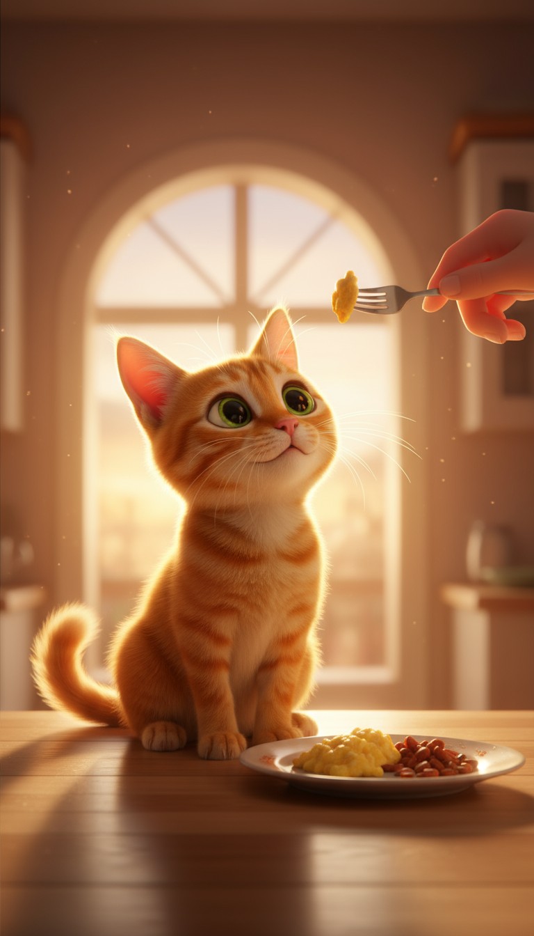 The Cat's Secret Dinner Guest