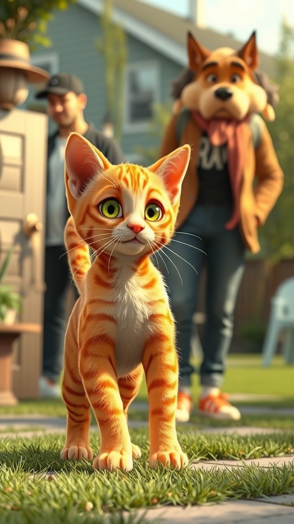 Kucing Pemberani yang Takut Anjing