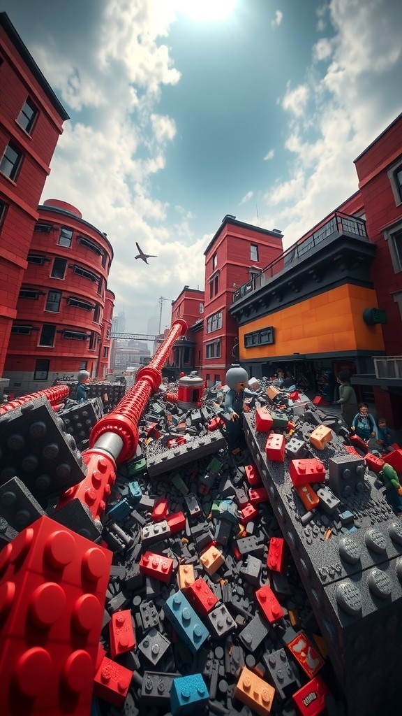 Pertarungan Epik: Batman vs Saitama di Kota LEGO Rusak!