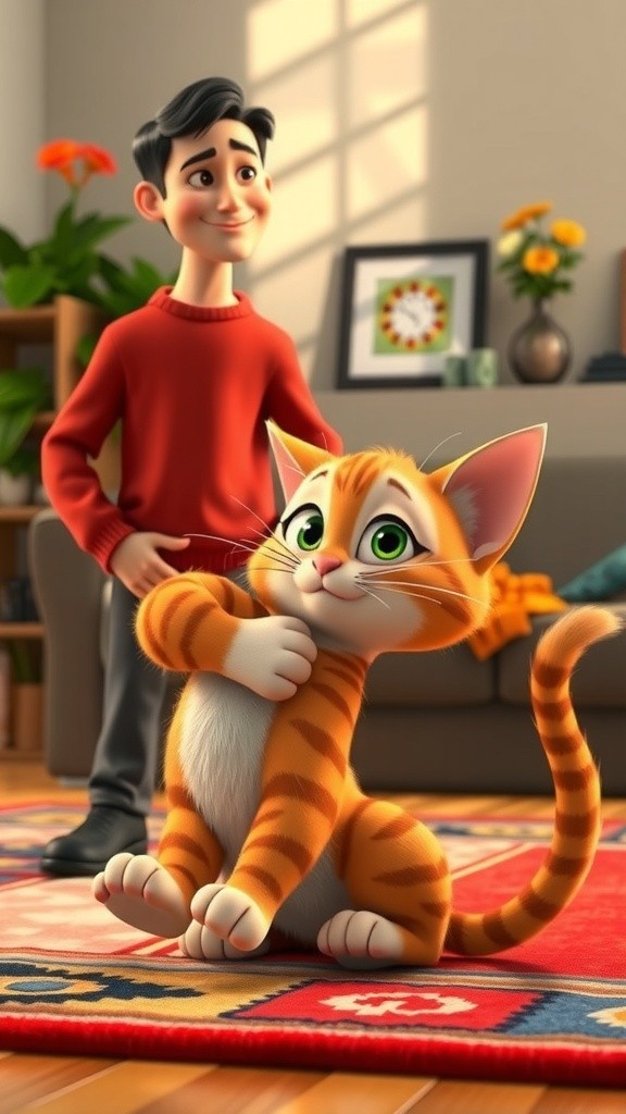 Kucing Pinter Nunggu Sandal