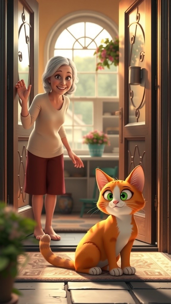 The Old Lady and the Stray Cat