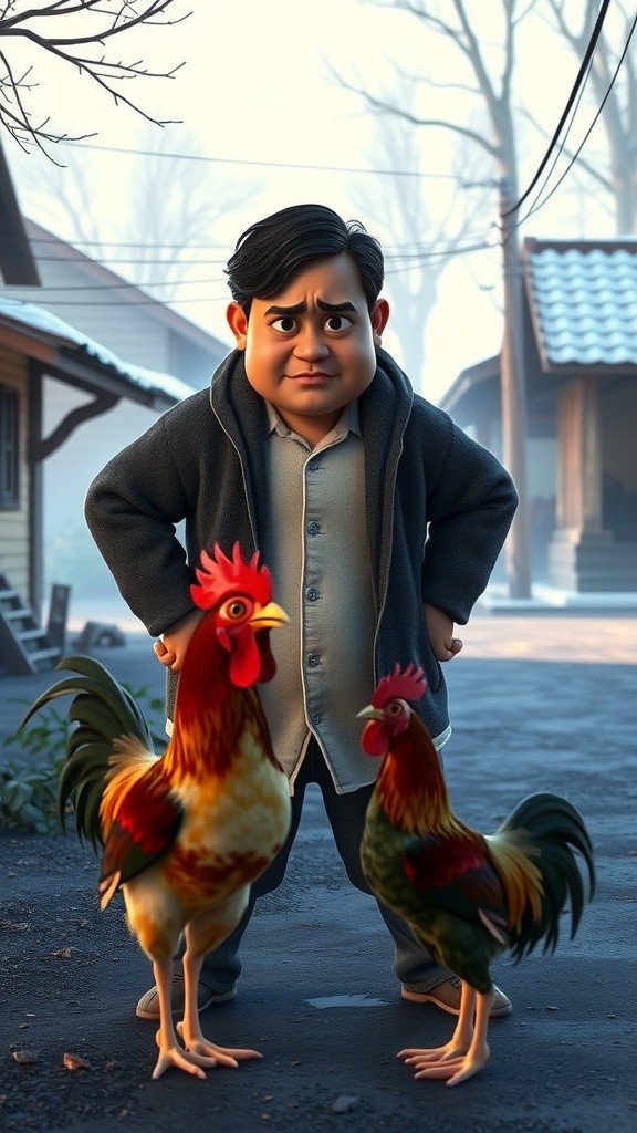 Ayam Galak dan Tukang Paket yang Panik!