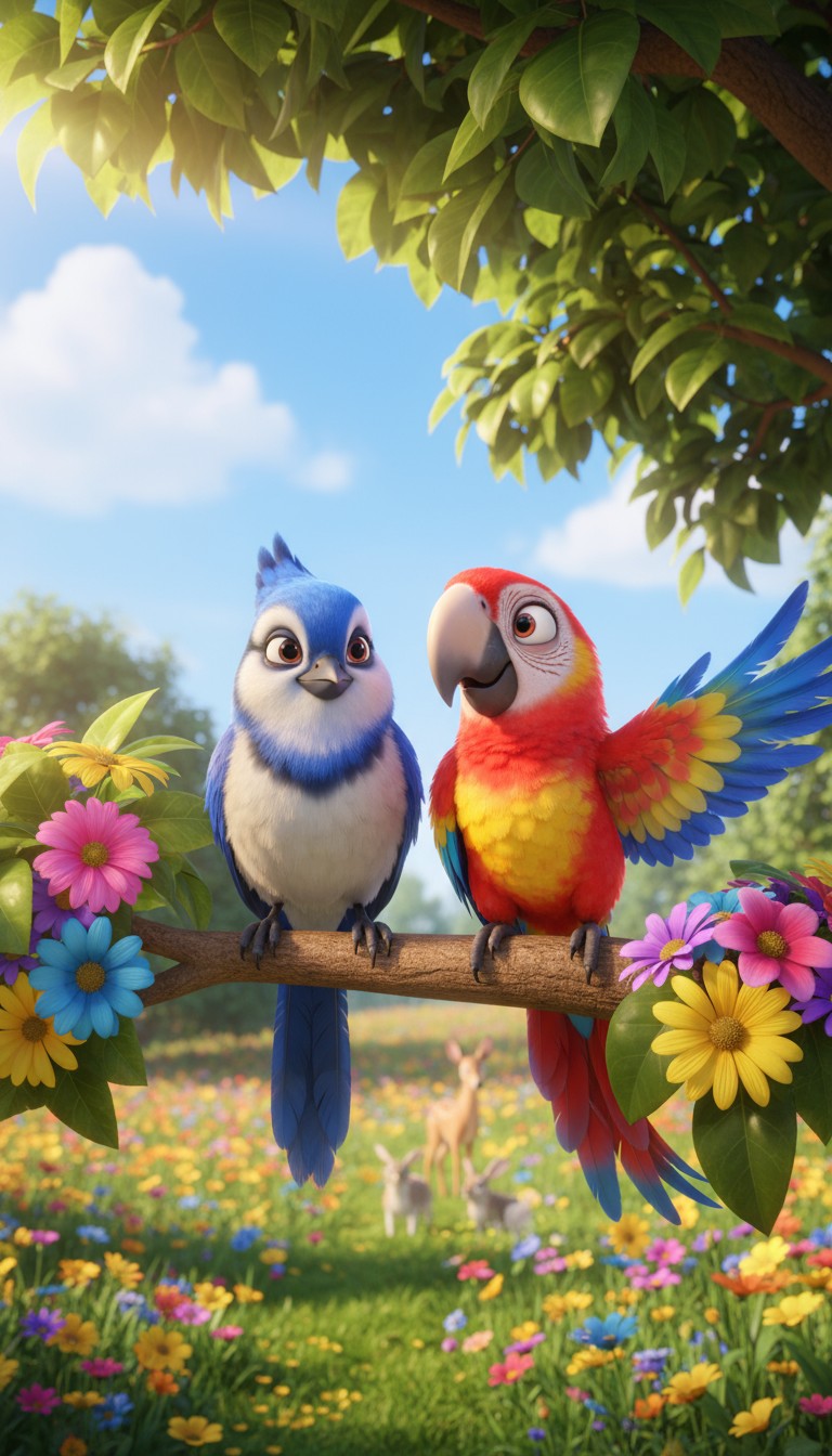 Birds Building a Ladder to the Branches