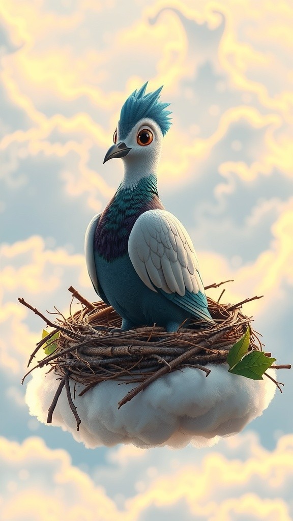 The Pigeon's Sad Tale Above the Clouds