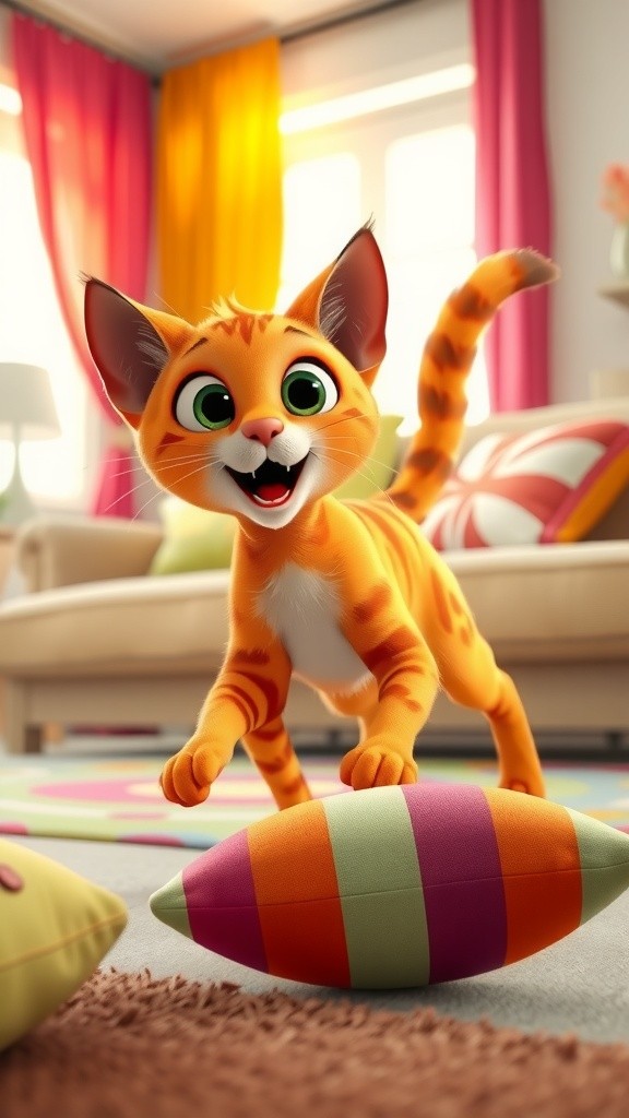 Creating a Tom and Jerry-Inspired Cartoon Scene: Cat vs. Mouse!