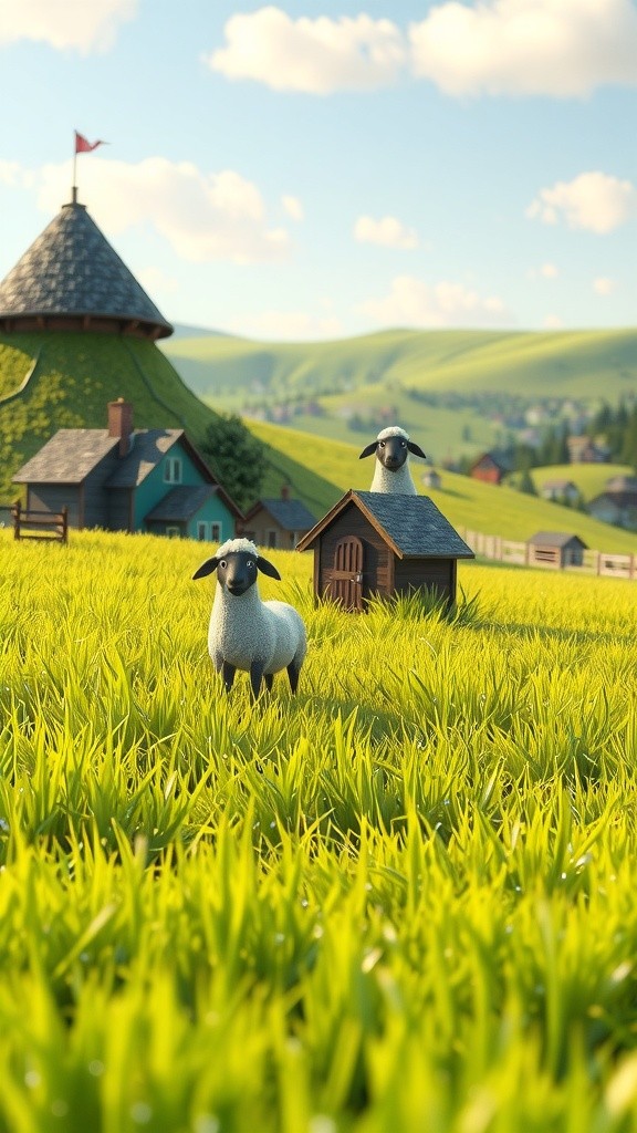 الخراف الثلاثة: قصة العمل الجاد والأمان