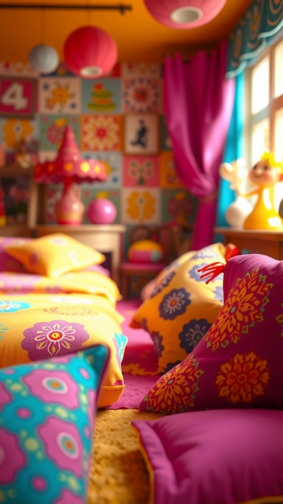 Chess Battle: Parrot vs Horse in a Colorful Room