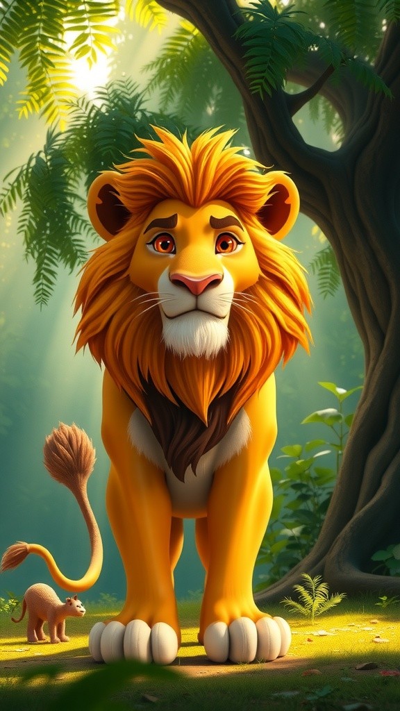 The Lion and the Monkey: A Tale of Friendship and Sacrifice