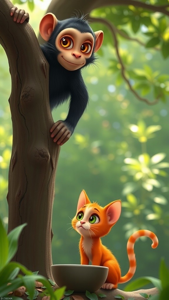 Billi Aur Bandar Ka Mazedaar Takraar!