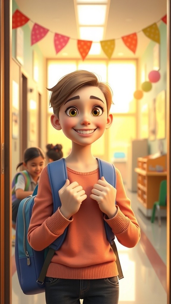 Liberty's First Day at Harbor Elementary