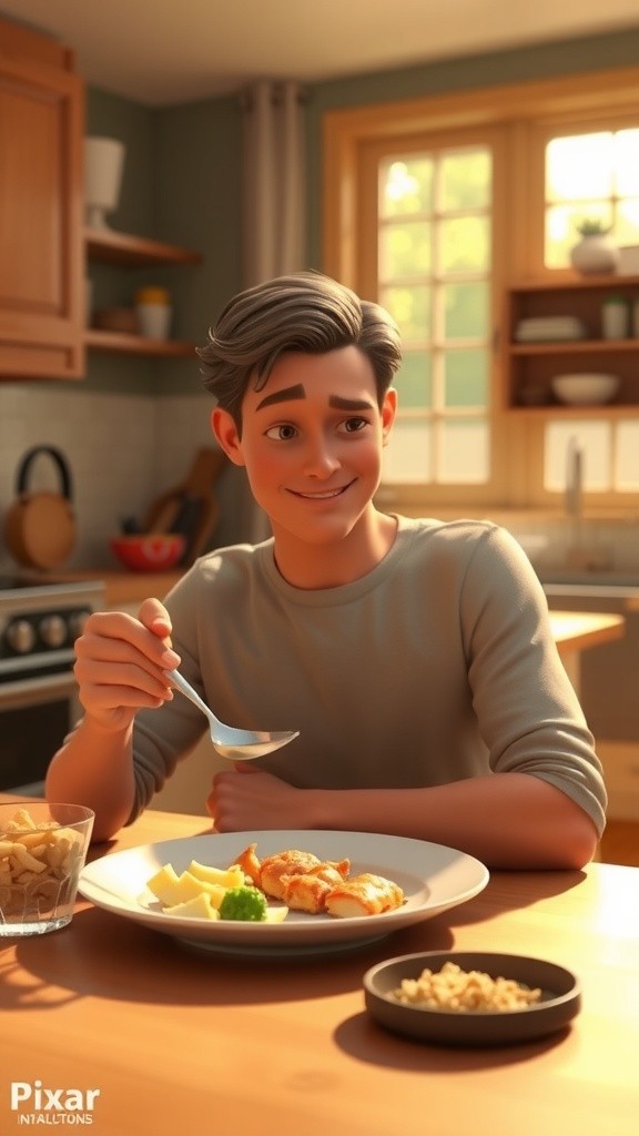 A Boy and His Cat: Mealtime Adventures