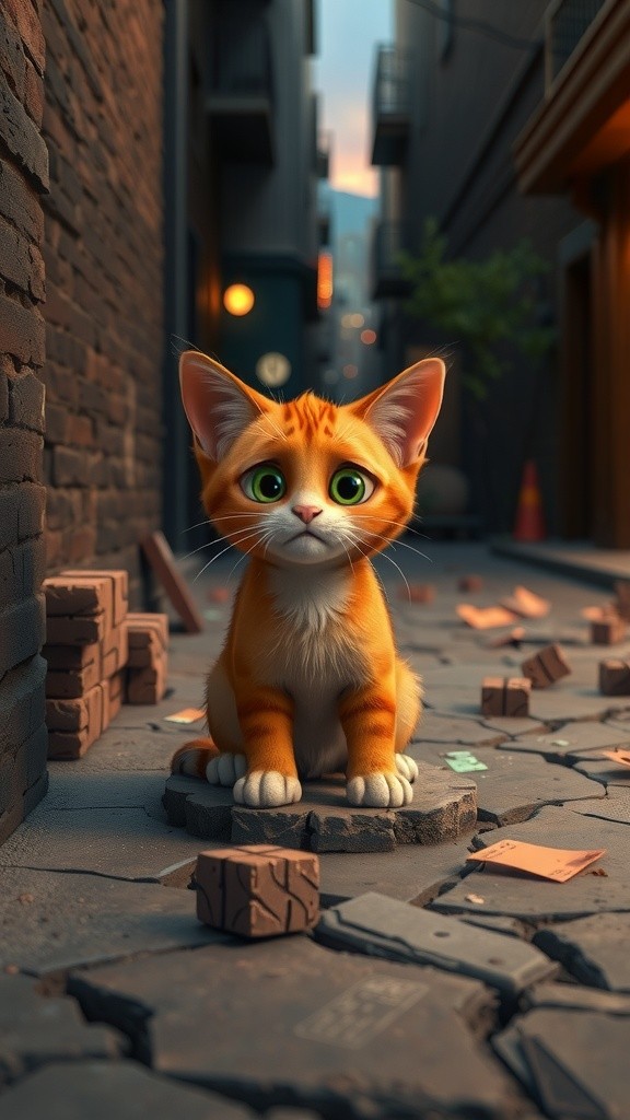 A Hopeful Stray: The Cat's Quest for Kindness