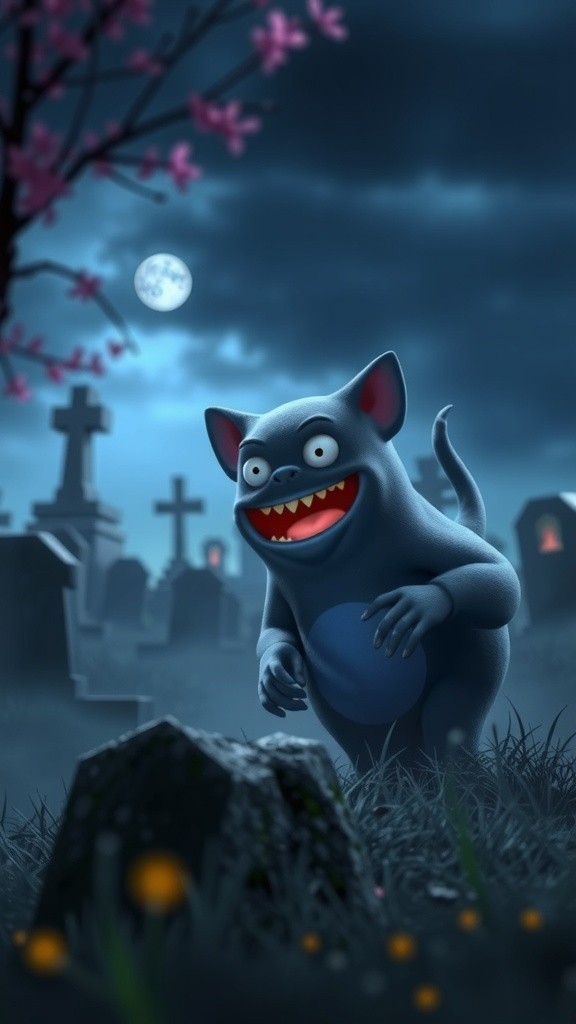 Pocong Penakut di Tengah Malam!